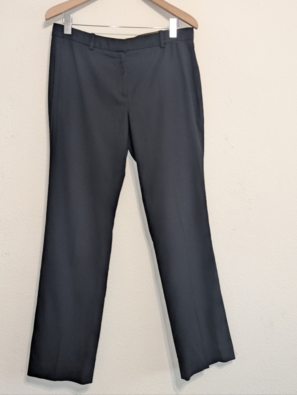 BROOKS BROTHERS Lucia Fit Loro Piana Wool Stretch Trouser Pants Size 10 Black